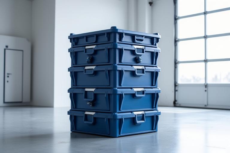 Stacked modular tackle boxes forming a customizable storage tower